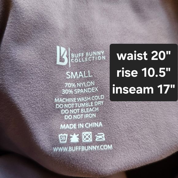 BuffBunny Live Capri Athleic Crop Leggings Size XS Charisma Mauve Dusty Rose - Picture 4 of 4